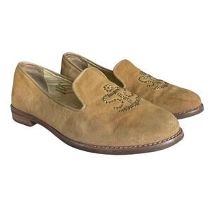 Sperry Loafers Womens 6 Tan Sand Suede Pennington Top Sider Shoes Slip On Preppy
